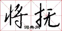 将抚怎么写好看