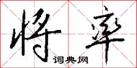 将率怎么写好看