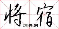 将宿怎么写好看
