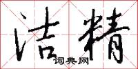 洁精怎么写好看