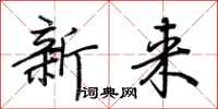 新来怎么写好看