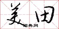 美田怎么写好看