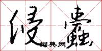侵蠹怎么写好看