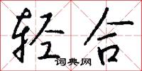 轻合怎么写好看