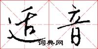 适音怎么写好看