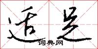 适足怎么写好看