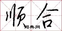 顺合怎么写好看