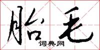 胎毛怎么写好看