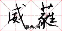 威蕤怎么写好看