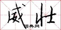 威壮怎么写好看