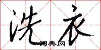 洗衣怎么写好看