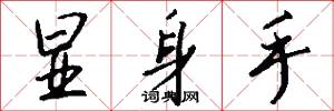 显身手怎么写好看