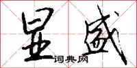 显盛怎么写好看