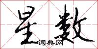 星数怎么写好看