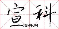 宣科怎么写好看