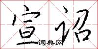 宣诏怎么写好看