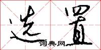 选置怎么写好看