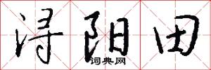 浔阳田怎么写好看