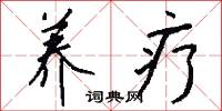 养疗怎么写好看