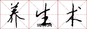 养生术怎么写好看