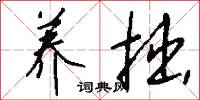 养拙怎么写好看