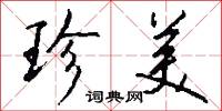 珍美怎么写好看