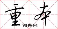 重本怎么写好看