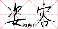姿容怎么写好看
