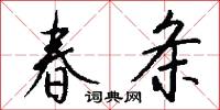 春条怎么写好看