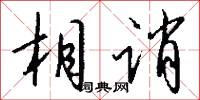 相诮怎么写好看