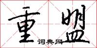 重盟怎么写好看