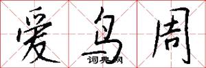 爱鸟周怎么写好看
