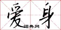 爱身怎么写好看