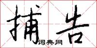 捕告怎么写好看