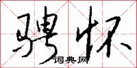 骋怀怎么写好看