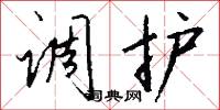 调护怎么写好看