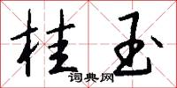 桂玉怎么写好看
