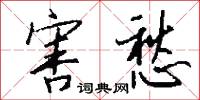 害愁怎么写好看