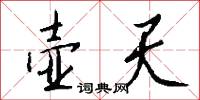 壶天怎么写好看