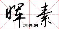 晖素怎么写好看