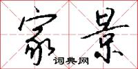 家景怎么写好看