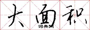 大面积怎么写好看