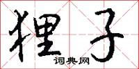 狸子怎么写好看