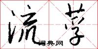 流莩怎么写好看