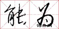 能为怎么写好看