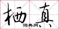 栖真怎么写好看