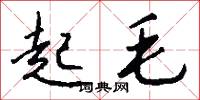 起毛怎么写好看