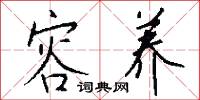 容养怎么写好看
