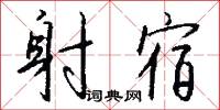 射宿怎么写好看