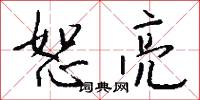 恕亮怎么写好看